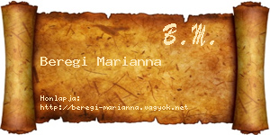 Beregi Marianna névjegykártya